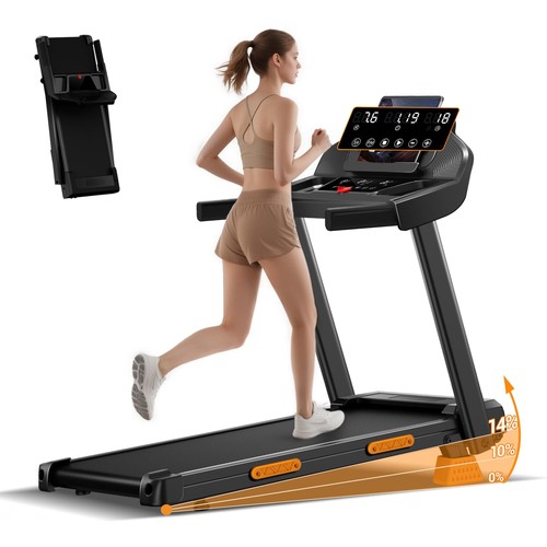 Foldable treadmill with - in,
