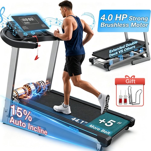 Foldable treadmill with - foldable, 15%